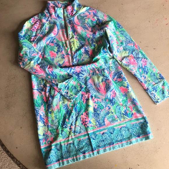 🦄 HTF NWOT  Lilly Pulitzer Mermaids Cove Dress - Picture 2 of 8